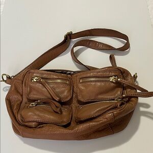 Linea Pelle Brown Leather Shoulder Bag
